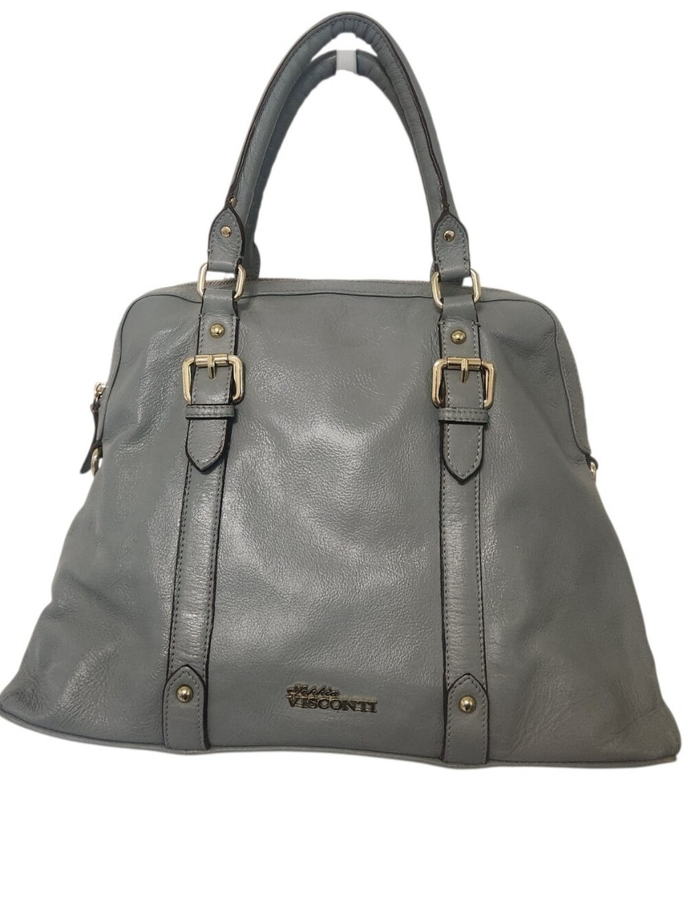 SOPHIA VISCONTI Grey Leather Satchel Bag